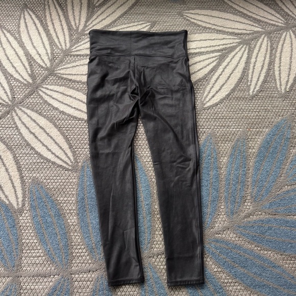 Spanx Women’s Black Faux Leather Shape Leggings Size XL Style 2437Q - Picture 2 of 5